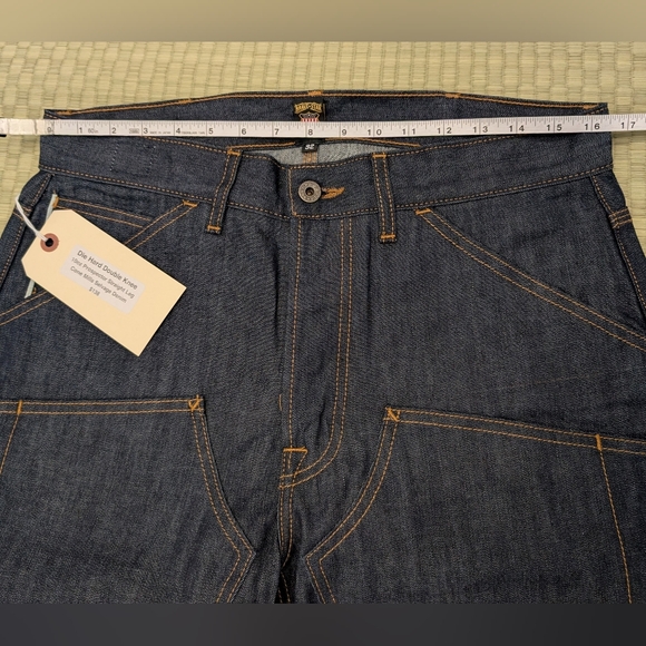 NWT Brave Star Selvedge Die Hard Double Knee Jeans Men's Size 32 Made in USA - Picture 6 of 7